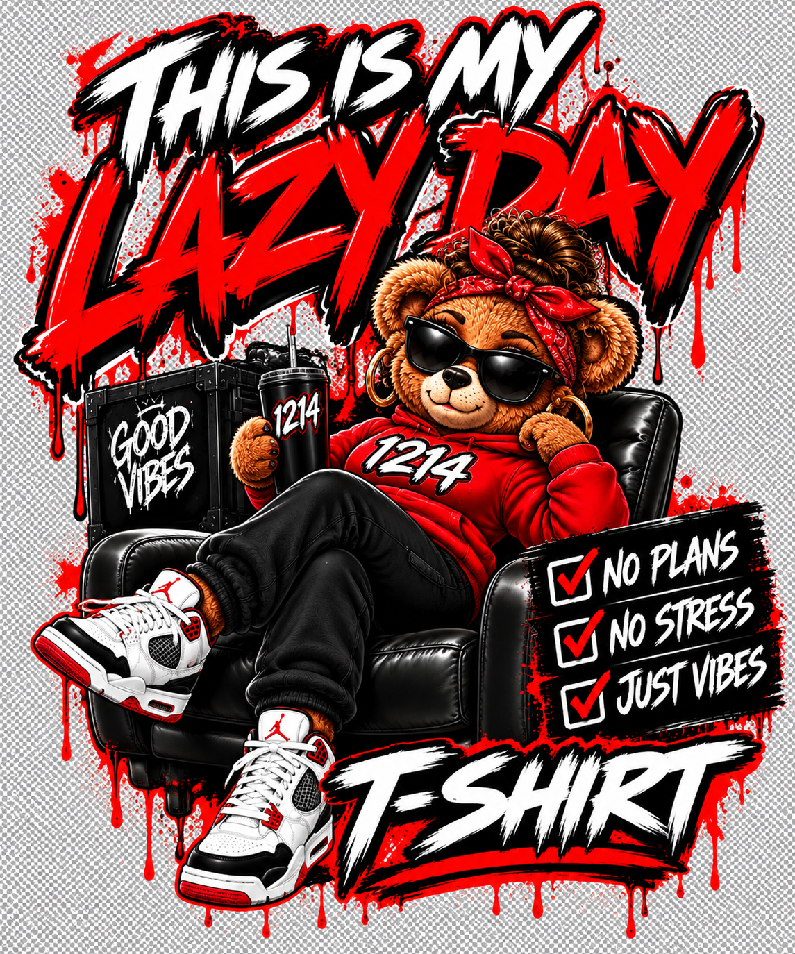 Lazy Day Teddy Bear Teez By G design