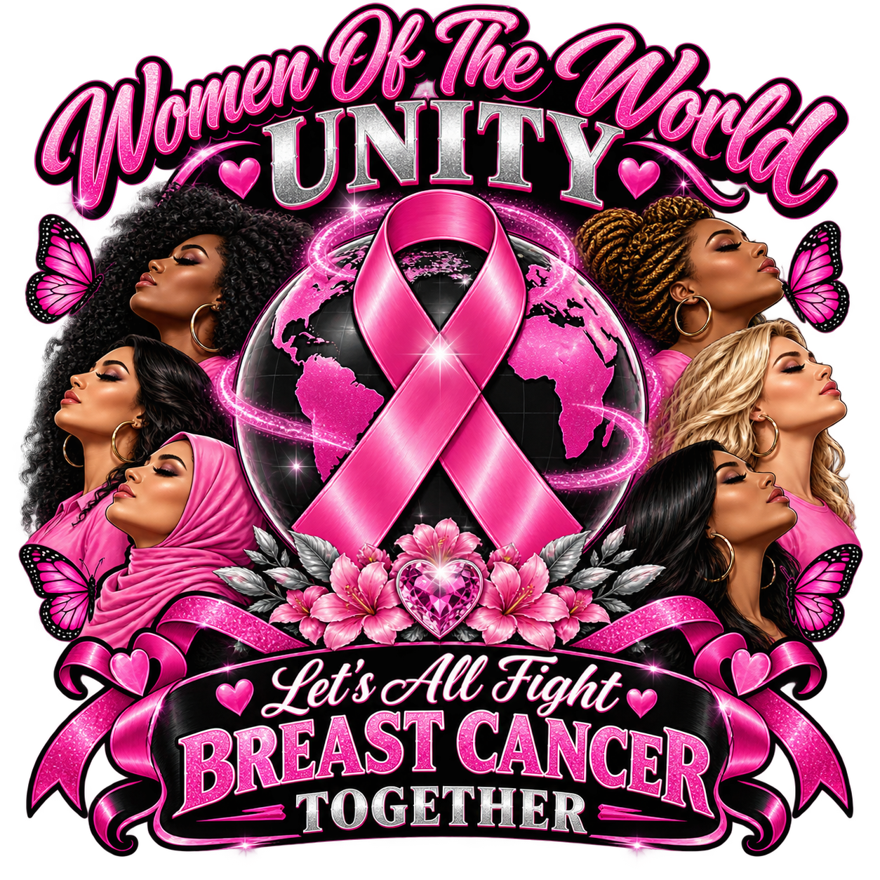 Women Of The World Unity breast cancer awareness design