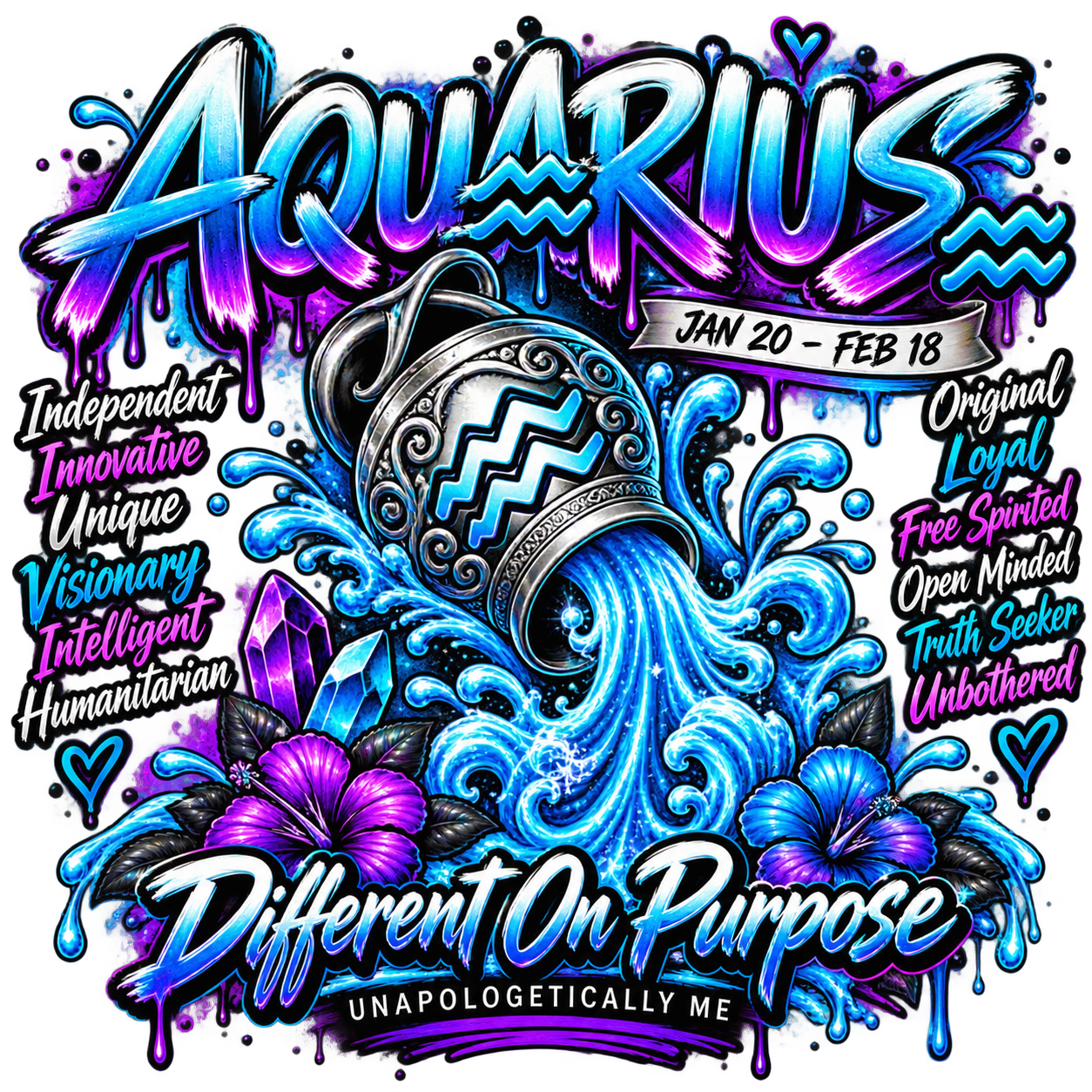 Aquarius Teez By G zodiac design