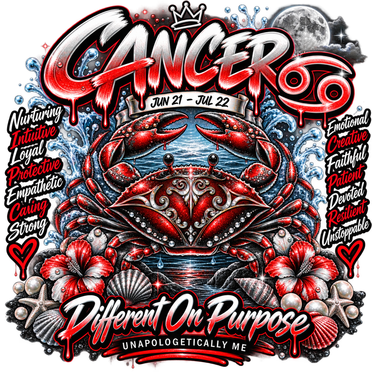 Cancer Teez By G zodiac design