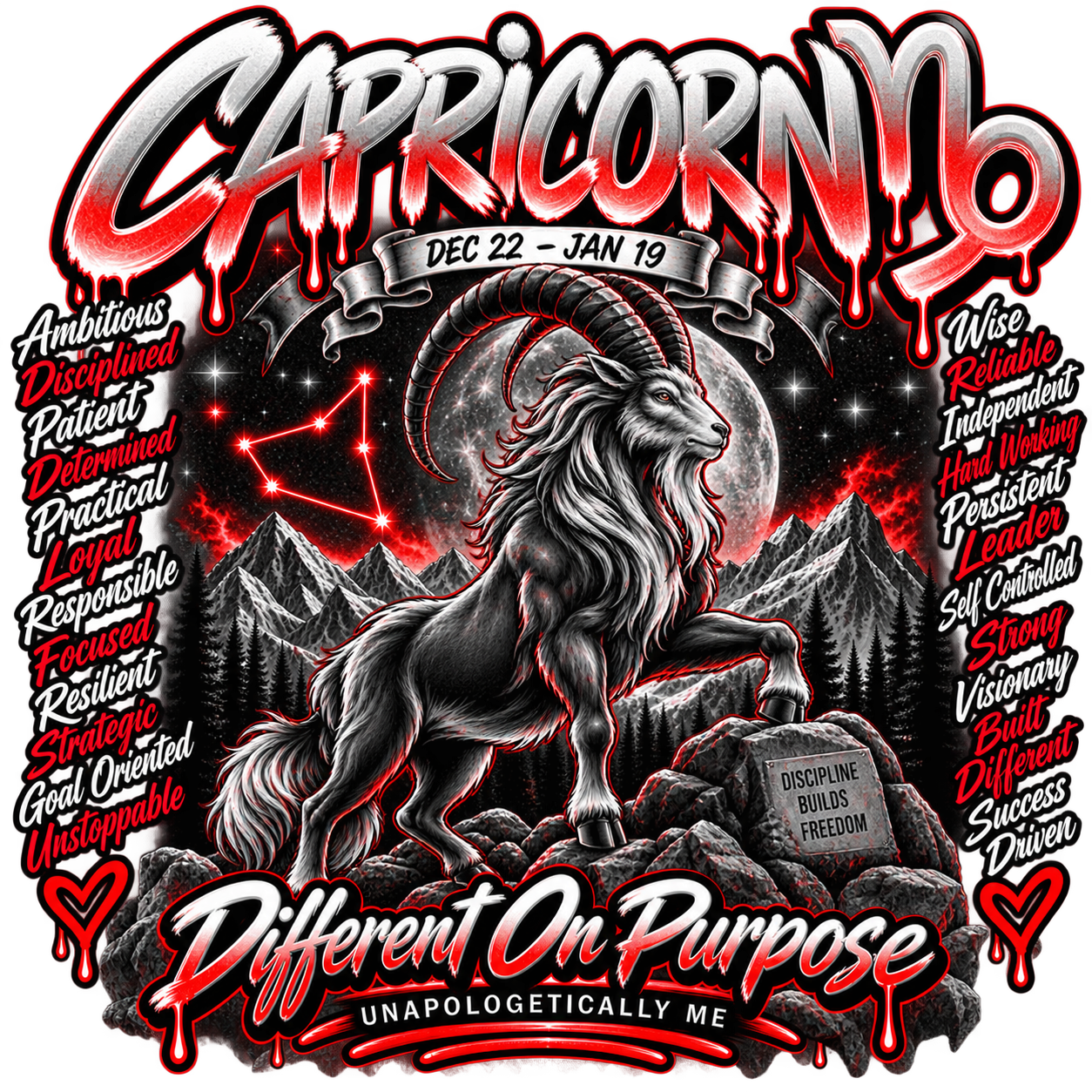 Capricorn Teez By G zodiac design